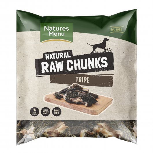 Natures Menu Dog Raw Frozen Meat Chunks TRIPE 1kg - DELIVERY TO BRISTOL & BATH ONLY