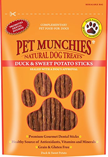 Pet Munchies 100% Natural Duck & Sweet Potato Dental Sticks 90g