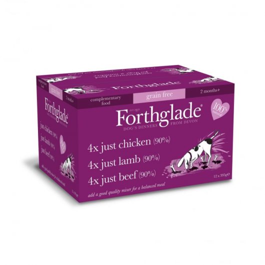 Forthglade Just Dog Grainfree 90% Multicase - 12x395g