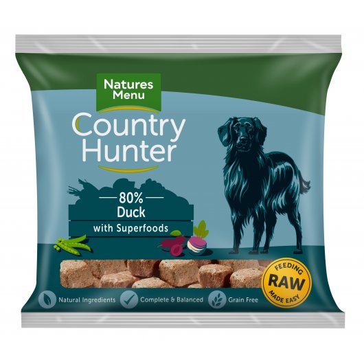 Country Hunter Raw Frz Comp Nuggets Duck & Plum 1KG - DELIVERY TO BRISTOL & BATH ONLY