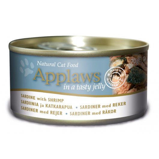 Applaws Cat Tin Sardine With Shrimp In Jelly 24 x 70g