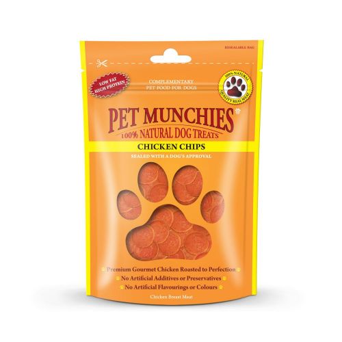 Pet Munchies Chicken Chips Dog Treats 8 x 100gm