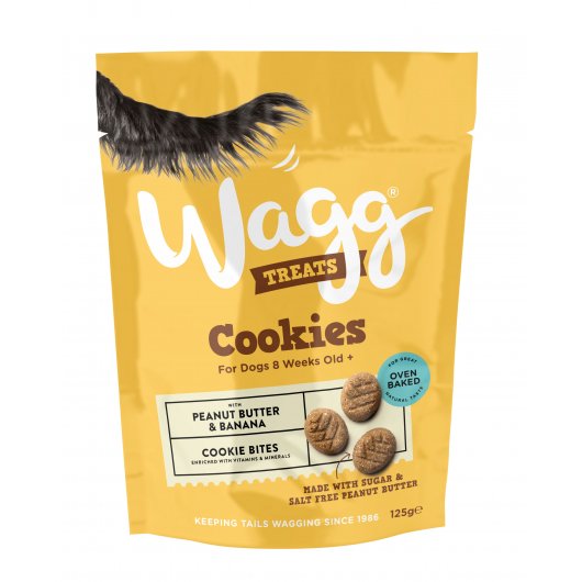 Wagg Cookie Treats Peanut & Banana Box 125g x 7 packs