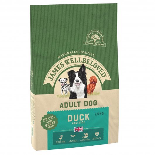 James Wellbeloved Adult Dog Maintenance Duck & Rice Kibble 7.5kg