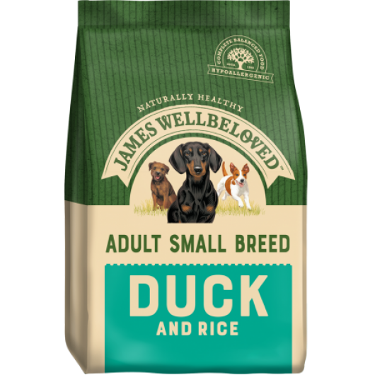 James Wellbeloved Adult Dog Small Breed Duck & Rice 1.5kg