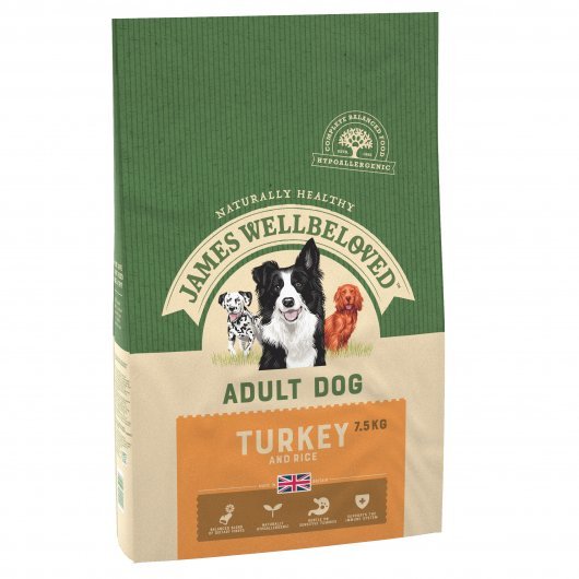 James Wellbeloved Adult Dog Maintenance Turkey & Rice Kibble 7.5kg