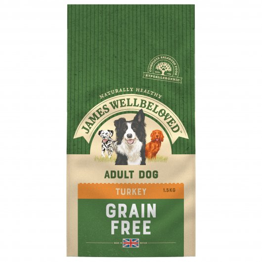 James Wellbeloved Adult Dog Maintenance Grain Free Turkey Kibble 1.5kg