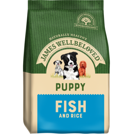 James Wellbeloved Puppy Dog Fish & Rice Kibble 2kg