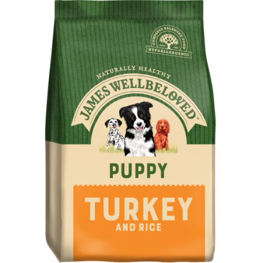 James Wellbeloved Puppy Dog Turkey & Rice Kibble 2kg