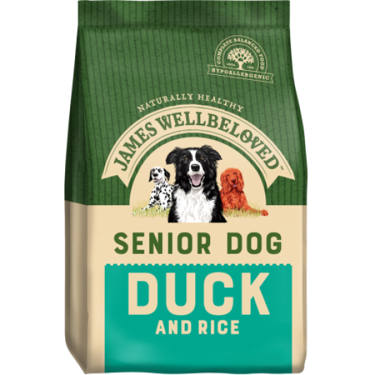 James Wellbeloved Adult Dog Senior Duck & Rice Kibble 7.5kg