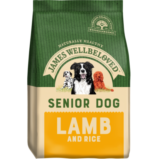 James Wellbeloved Adult Dog Senior Lamb & Rice Kibble 2kg