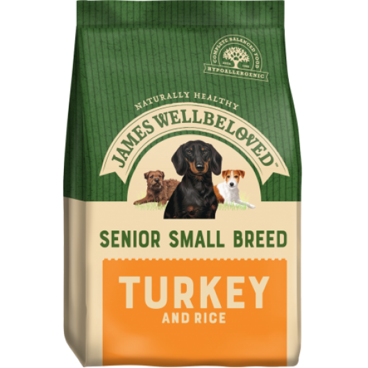 James Wellbeloved Adult Dog Senior Small Breed Turkey & Rice 1.5kg