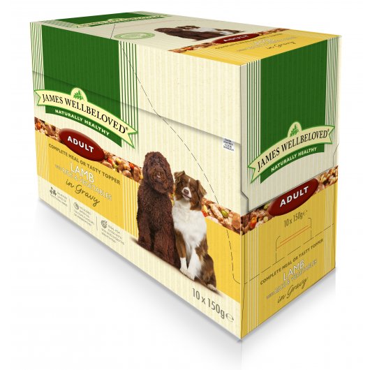 James Wellbeloved Adult Dog Pouch Lamb 150g X10
