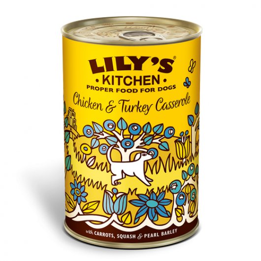 Lily's Kitchen Wet Dog Tin Chicken & Turkey Casserole -3 options available