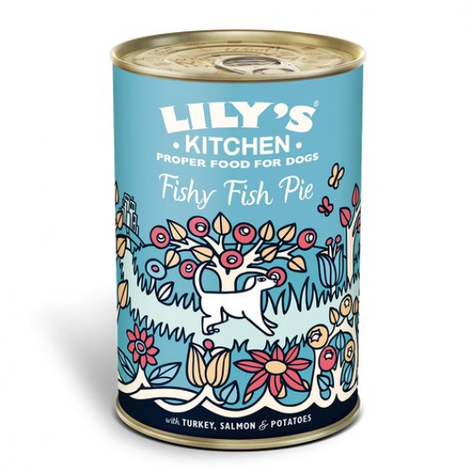 Lily's Kitchen Wet Dog Tin Fishy Fish Pie 400g - 3 options avaialble