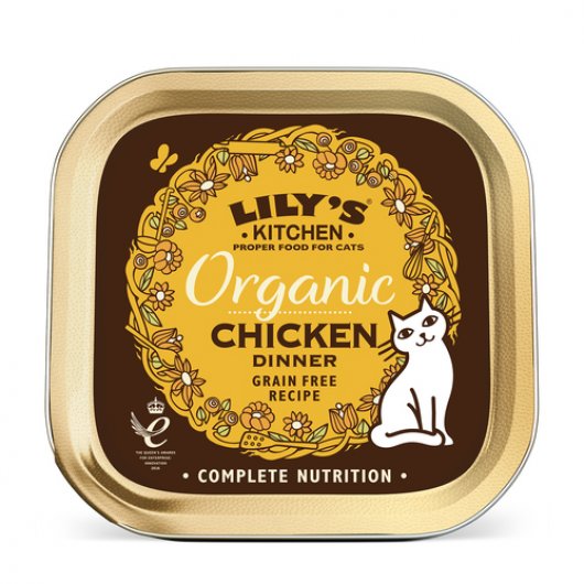 Lily's Kitchen Wet Cat Tray Organic Chicken Dinner 85g