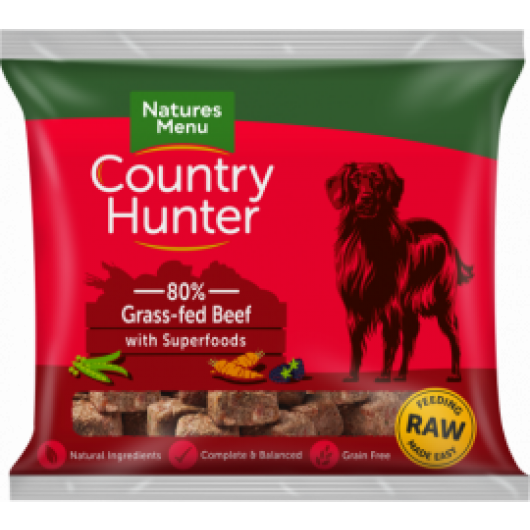 Country Hunter Raw Nuggets Beef With Superfoods 1kg - DELIVERY TO BRISTOL & BATH ONLY