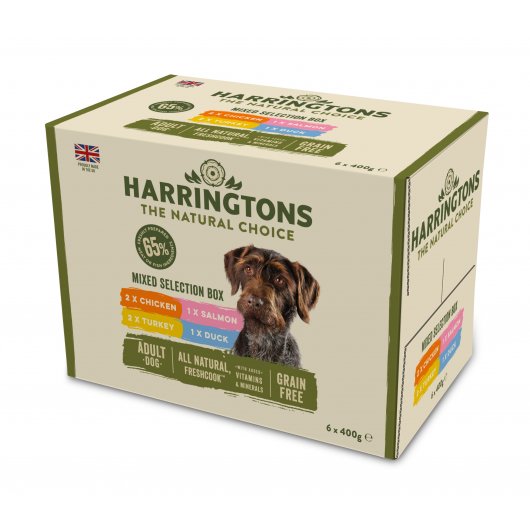 Harringtons Dog Wet Mixed Flavour Trays 6x400g